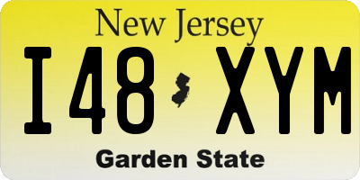 NJ license plate I48XYM