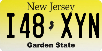 NJ license plate I48XYN