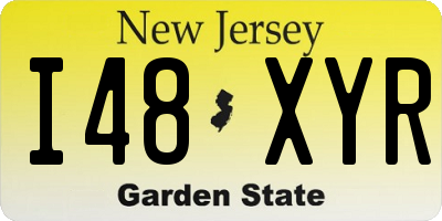 NJ license plate I48XYR