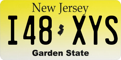 NJ license plate I48XYS