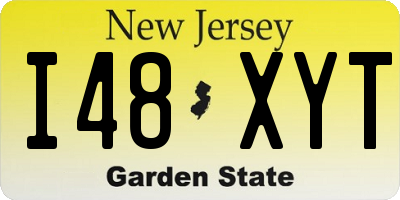 NJ license plate I48XYT