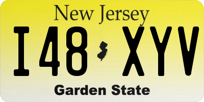 NJ license plate I48XYV