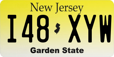 NJ license plate I48XYW