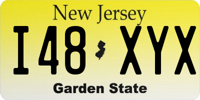 NJ license plate I48XYX