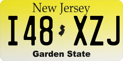 NJ license plate I48XZJ