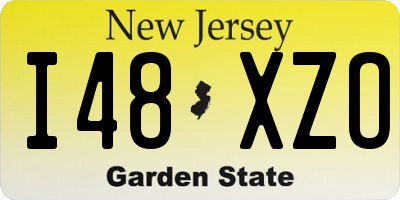 NJ license plate I48XZO