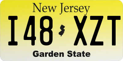 NJ license plate I48XZT