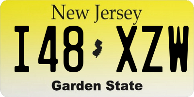 NJ license plate I48XZW