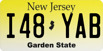 NJ license plate I48YAB