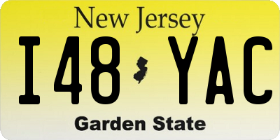 NJ license plate I48YAC