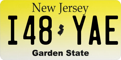 NJ license plate I48YAE