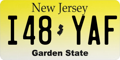NJ license plate I48YAF