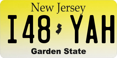 NJ license plate I48YAH