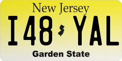 NJ license plate I48YAL