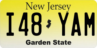 NJ license plate I48YAM