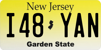 NJ license plate I48YAN