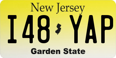 NJ license plate I48YAP