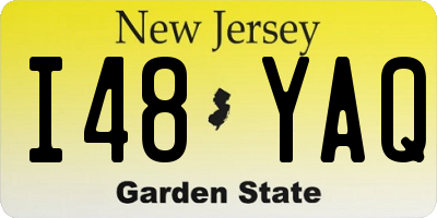 NJ license plate I48YAQ