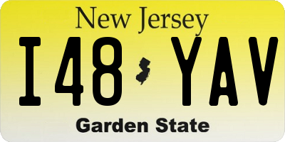NJ license plate I48YAV