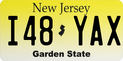 NJ license plate I48YAX