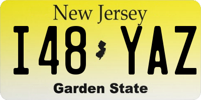 NJ license plate I48YAZ