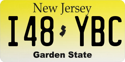 NJ license plate I48YBC