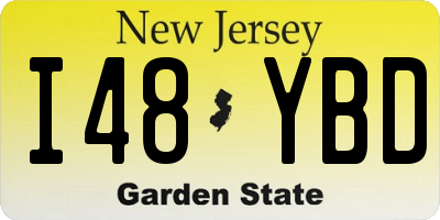 NJ license plate I48YBD