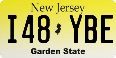 NJ license plate I48YBE