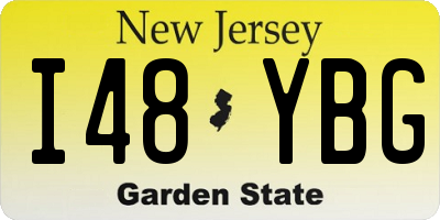 NJ license plate I48YBG