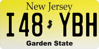 NJ license plate I48YBH
