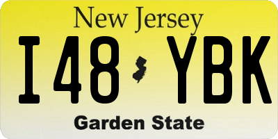 NJ license plate I48YBK
