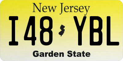 NJ license plate I48YBL