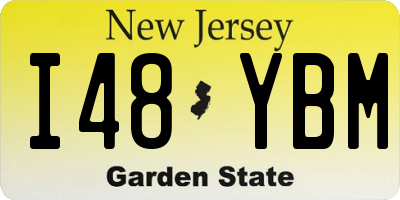 NJ license plate I48YBM