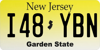 NJ license plate I48YBN
