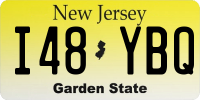 NJ license plate I48YBQ