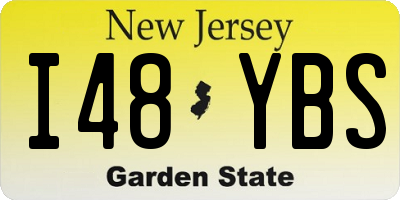 NJ license plate I48YBS