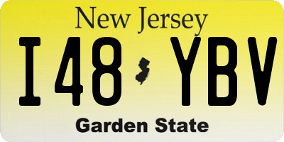 NJ license plate I48YBV