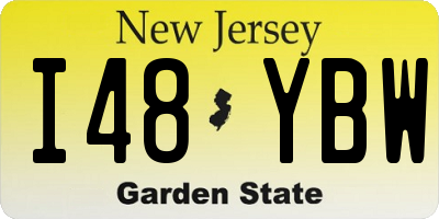 NJ license plate I48YBW