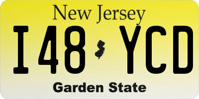 NJ license plate I48YCD