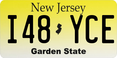 NJ license plate I48YCE