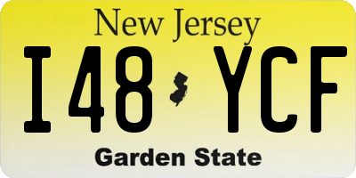 NJ license plate I48YCF