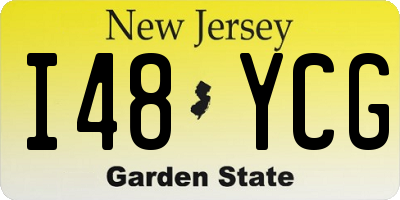 NJ license plate I48YCG