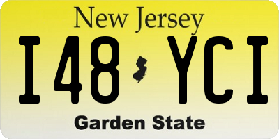 NJ license plate I48YCI