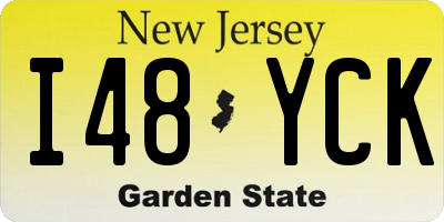 NJ license plate I48YCK