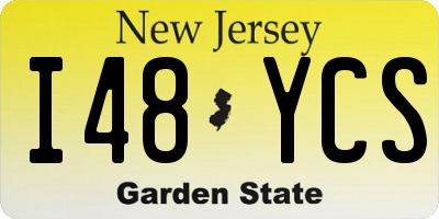 NJ license plate I48YCS