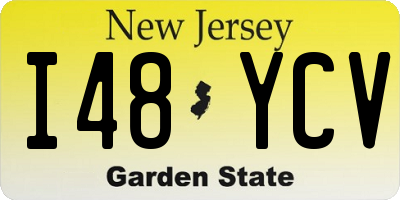 NJ license plate I48YCV