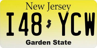 NJ license plate I48YCW