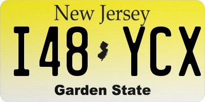 NJ license plate I48YCX