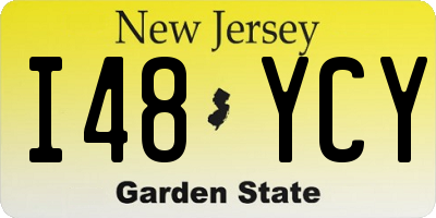 NJ license plate I48YCY