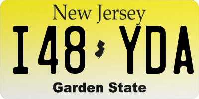 NJ license plate I48YDA